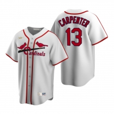 Men's Nike St. Louis Cardinals #13 Matt Carpenter White Cooperstown Collection Home Stitched Baseball Jersey