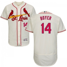 Men's Majestic St. Louis Cardinals #14 Ken Boyer Cream Alternate Flex Base Authentic Collection MLB Jersey