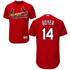 Men's Majestic St. Louis Cardinals #14 Ken Boyer Red Alternate Flex Base Authentic Collection MLB Jersey