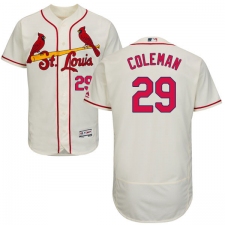 Men's Majestic St. Louis Cardinals #29 Vince Coleman Cream Alternate Flex Base Authentic Collection MLB Jersey