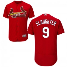 Men's Majestic St. Louis Cardinals #9 Enos Slaughter Red Alternate Flex Base Authentic Collection MLB Jersey