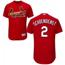 Men's Majestic St. Louis Cardinals #2 Red Schoendienst Red Alternate Flex Base Authentic Collection MLB Jersey