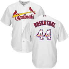 Men's Majestic St. Louis Cardinals #44 Trevor Rosenthal Authentic White Team Logo Fashion Cool Base MLB Jersey