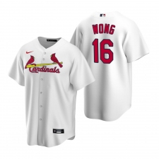 Men's Nike St. Louis Cardinals #16 Kolten Wong White Home Stitched Baseball Jersey