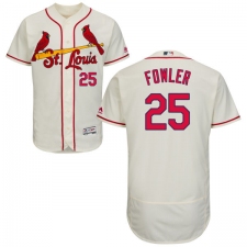 Men's Majestic St. Louis Cardinals #25 Dexter Fowler Cream Flexbase Authentic Collection MLB Jersey