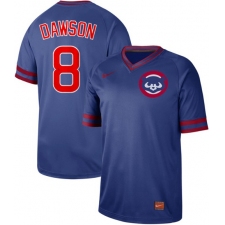 Men's Nike Chicago Cubs #8 Andre Dawson Royal Authentic Cooperstown Collection Stitched Baseball Jersey