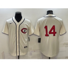 Men's Chicago Cubs #14 Ernie Banks 2022 Cream Field of Dreams Cool Base Stitched Baseball Jersey
