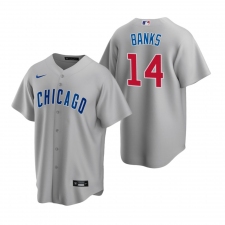 Men's Nike Chicago Cubs #14 Ernie Banks Gray Road Stitched Baseball Jersey