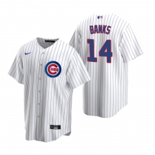 Men's Nike Chicago Cubs #14 Ernie Banks White Home Stitched Baseball Jersey