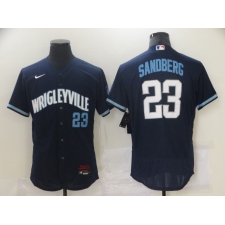 Men's Nike Chicago Cubs #23 Ryne Sandberg Navy Royal Alternate Stitched Baseball Jersey