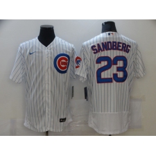 Men's Nike Chicago Cubs #23 Ryne Sandberg White Authentic Collection Jersey