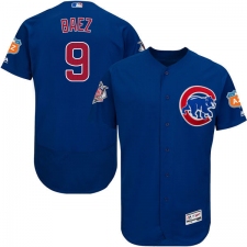 Men's Majestic Chicago Cubs #9 Javier Baez Royal Blue Alternate Flex Base Authentic Collection MLB Jersey