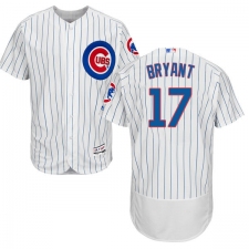 Men's Majestic Chicago Cubs #17 Kris Bryant White Home Flex Base Authentic Collection MLB Jersey