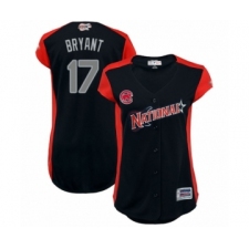 Women's Chicago Cubs #17 Kris Bryant Authentic Navy Blue National League 2019 Baseball All-Star Jersey