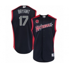 Youth Chicago Cubs #17 Kris Bryant Authentic Navy Blue National League 2019 Baseball All-Star Jersey