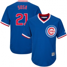 Youth Majestic Chicago Cubs #21 Sammy Sosa Authentic Royal Blue Cooperstown Cool Base MLB Jersey