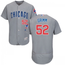 Men's Majestic Chicago Cubs #52 Justin Grimm Grey Road Flex Base Authentic Collection MLB Jersey