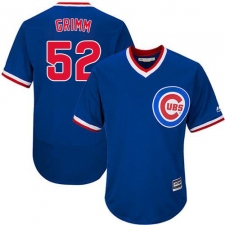Men's Majestic Chicago Cubs #52 Justin Grimm Replica Royal Blue Cooperstown Cool Base MLB Jersey