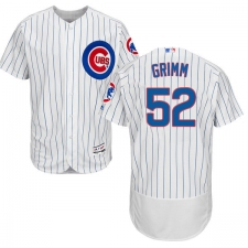 Men's Majestic Chicago Cubs #52 Justin Grimm White Home Flex Base Authentic Collection MLB Jersey