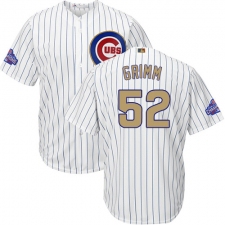 Youth Majestic Chicago Cubs #52 Justin Grimm Authentic White 2017 Gold Program Cool Base MLB Jersey