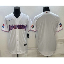 Men's Dominican Republic Baseball 2023 White World Baseball With Classic Stitched Jersey