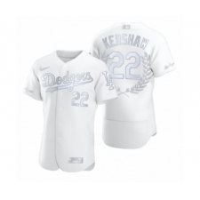 Men's Clayton Kershaw #22 Los Angeles Dodgers White Awards Collection NL MVP Jersey