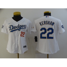 Women's Nike Los Angeles Dodgers #22 Clayton Kershaw White Champions Jersey