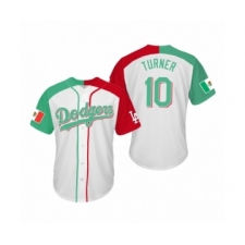 Men's Justin Turner #10 Los Angeles Dodgers Two-Tone Mexican Heritage Night Cool Base Jersey
