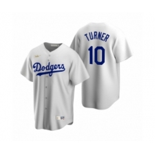 Men's Los Angeles Dodgers #10 Justin Turner Nike White Cooperstown Collection Home Jersey