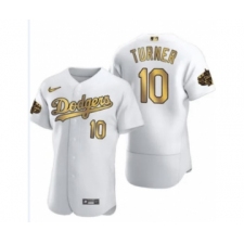 Men's Los Angeles Dodgers #10 Justin Turner White 2022 All Star Stitched Flex Base Nike Jersey