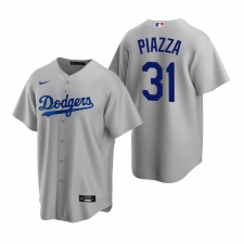 Men's Nike Los Angeles Dodgers #31 Mike Piazza Gray Alternate Stitched Baseball Jersey