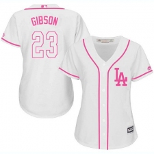 Women's Majestic Los Angeles Dodgers #23 Kirk Gibson Replica White Fashion Cool Base MLB Jersey