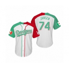 Men's Kenley Jansen #74 Los Angeles Dodgers Two-Tone Mexican Heritage Night Cool Base Jersey