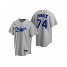 Men's Los Angeles Dodgers #74 Kenley Jansen Nike Gray Replica Alternate Jersey