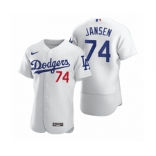 Men's Los Angeles Dodgers #74 Kenley Jansen Nike White 2020 Authentic Jersey