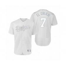 Men's Dodgers Julio Urias #7 El Culichi White 2019 Players Weekend Authentic Jersey