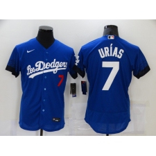 Men's Nike Los Angeles Dodgers #7 Julio Urias Blue Elite City Player Jersey
