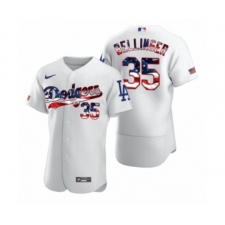 Men's Cody Bellinger #35 Los Angeles Dodgers White 2020 Stars & Stripes 4th of July Jersey