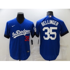 Men's Los Angeles Dodgers #35 Cody Bellinger Blue Game City Player Jersey