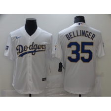 Men's Nike Los Angeles Dodgers #35 Cody Bellinger White World Series Champions Jersey