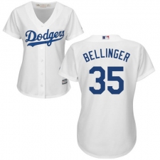 Women's Majestic Los Angeles Dodgers #35 Cody Bellinger Replica White Home Cool Base MLB Jersey