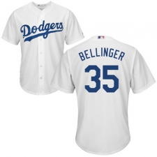 Youth Majestic Los Angeles Dodgers #35 Cody Bellinger Replica White Home Cool Base MLB Jersey