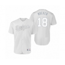 Men's Los Angeles Dodgers #18 Kenta Maeda Maeken White 2019 Players' Weekend Authentic Jersey