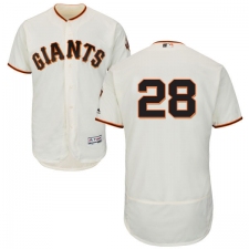 Men's Majestic San Francisco Giants #28 Buster Posey Cream Home Flex Base Authentic Collection MLB Jersey
