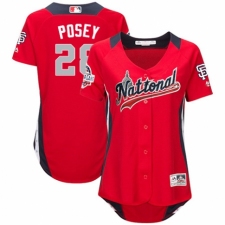 Women's Majestic San Francisco Giants #28 Buster Posey Game Red National League 2018 MLB All-Star MLB Jersey