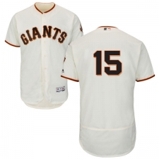 Men's Majestic San Francisco Giants #15 Bruce Bochy Cream Home Flex Base Authentic Collection MLB Jersey