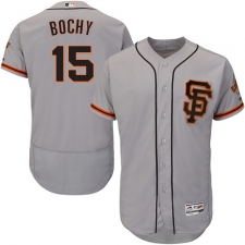 Men's Majestic San Francisco Giants #15 Bruce Bochy Grey Alternate Flex Base Authentic Collection MLB Jersey