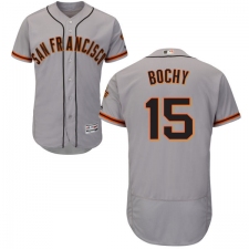 Men's Majestic San Francisco Giants #15 Bruce Bochy Grey Road Flex Base Authentic Collection MLB Jersey
