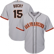 Men's Majestic San Francisco Giants #15 Bruce Bochy Replica Grey Road Cool Base MLB Jersey