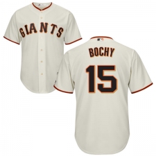 Youth Majestic San Francisco Giants #15 Bruce Bochy Authentic Cream Home Cool Base MLB Jersey